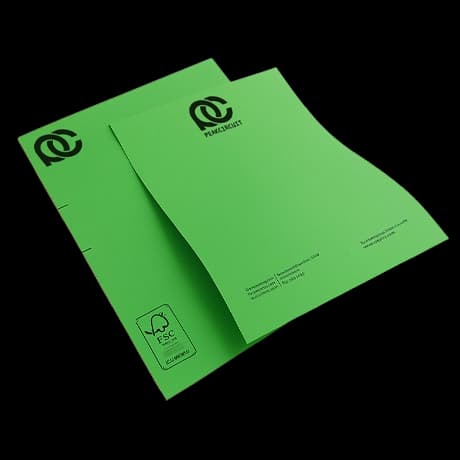 Briefpapier met steunkleuren