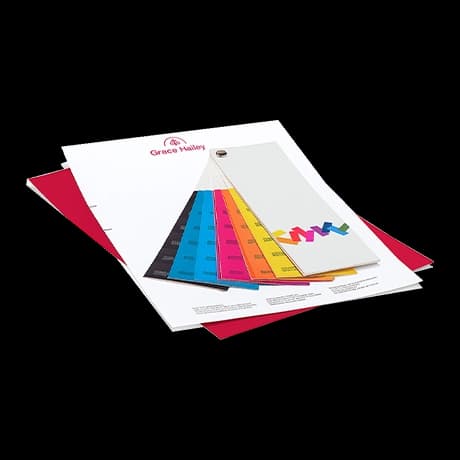 Briefpapier met steunkleur bedrukt