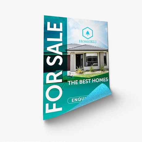 Affiche dos bleu pour affichage publicitaire extérieur