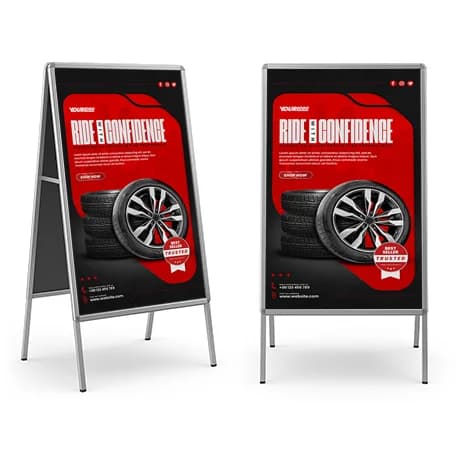 Klassiek stoepbord voor professionele buitenreclame