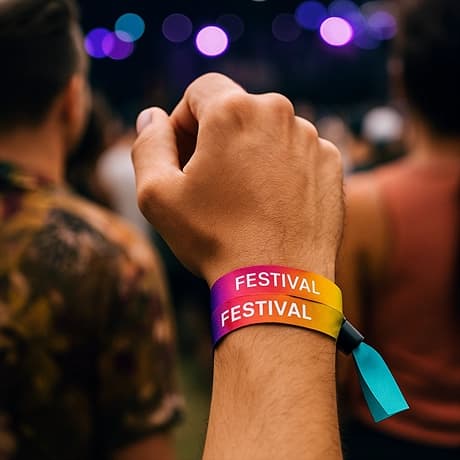 Polsbandjes van stof, bedrukt