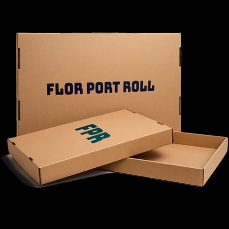 Boîte plate carton avec couvercle personnalisée