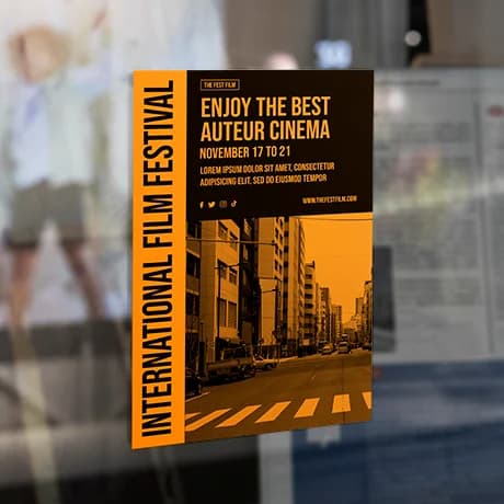 Posters fluo papier drukken