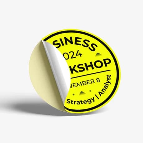 Autocollant fluo personnalisé avec impression de qualité