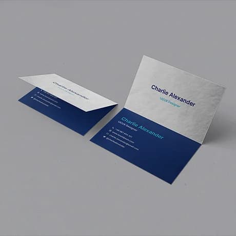 Gevouwen visitekaartjes van premium materiaal