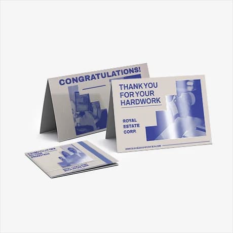 Cartes de vœux et d’invitations avec finitions 