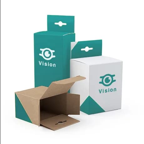 Boîtes pliantes avec trou de suspension pour une mise en rayon efficace et attrayante