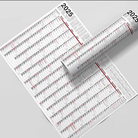 Opnieuw beschrijfbare jaarplanners drukken
