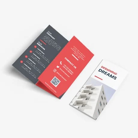 Dépliants 2 plis, roulé