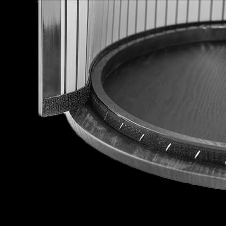 Comptoir d'exposition ronds