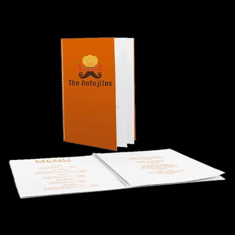 Menukaarten met Wire-O-binding