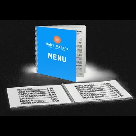 Menukaarten met Wire-O-binding