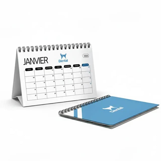 Calendriers de table avec spirale 