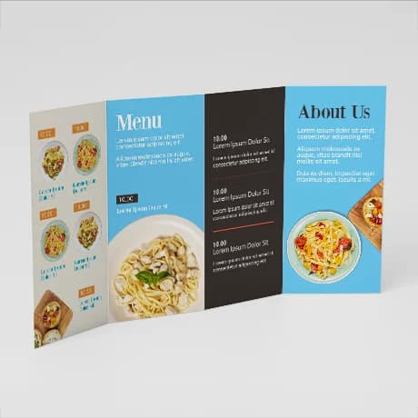 Dépliants, escalier 