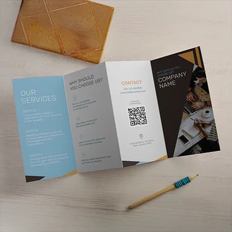 Folders, zigzag trappenvouw