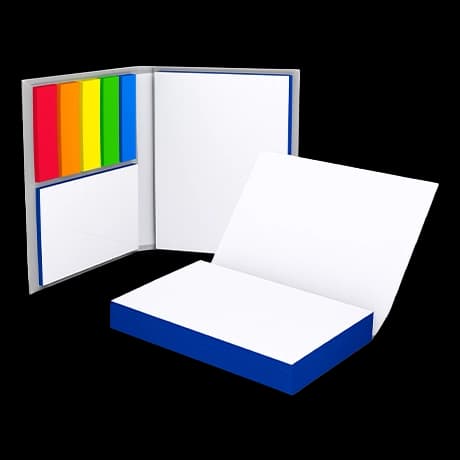 Bloc-notes adhésifs avec coins colorés