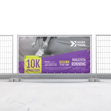 Bâche ou bannière avec cadre alu pour affichage publicitaire robuste