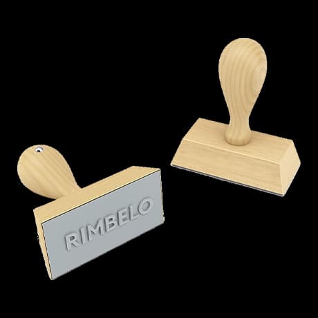 Tampons en bois avec texte de votre choix