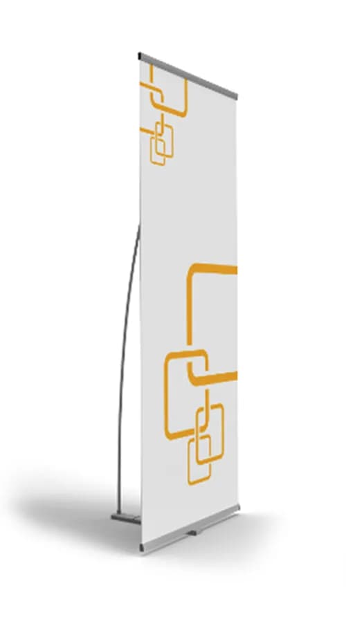 Bannière L-banner - Solution légère transportable installation ultra-rapide