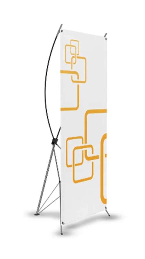 Bannière X-banner - Structure croix ultra-portable installation rapide