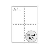 Rond diamètre 9,5 cm