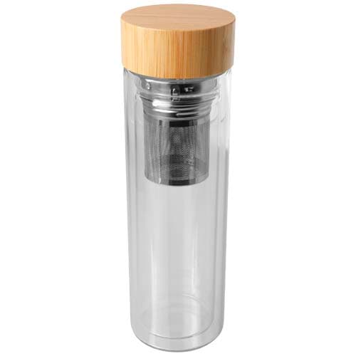 Bailey 400 ml infuusfles van borsilicaatglas met bamboe deksel