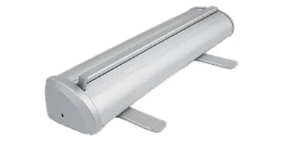 Premium roll-up voet zilver