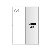 Lang formaat A5 (10,5 x 29,7 cm)