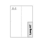 Lang A7 -formaat (5,2 x 14,8 cm)