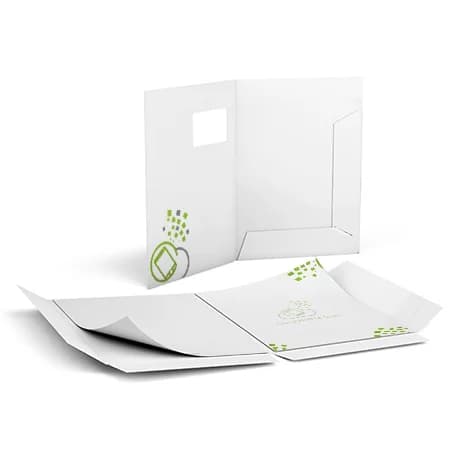 Chemises à 2 volets avec rabats en format portrait pour documents professionnels