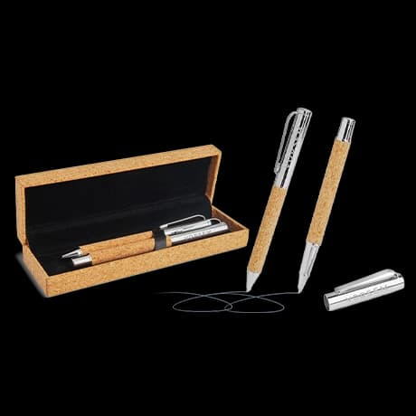 Parure de stylos en liège personnalisée