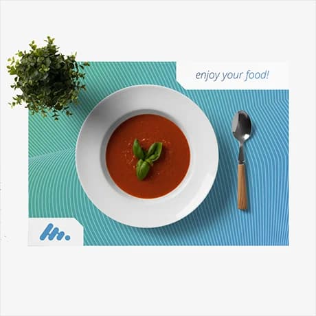 Set de table personnalisé pour restaurants et événements