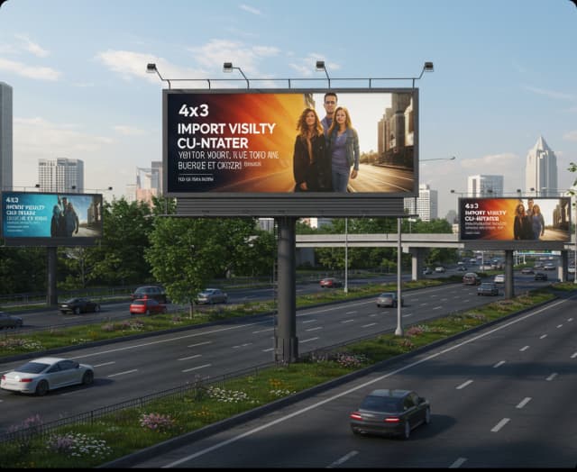 Reclamepaneel langs snelweg - Traditionele OOH-reclame groot formaat